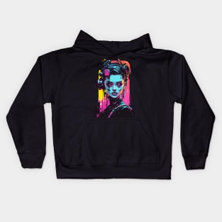 cyberpunk girl Kids Hoodie